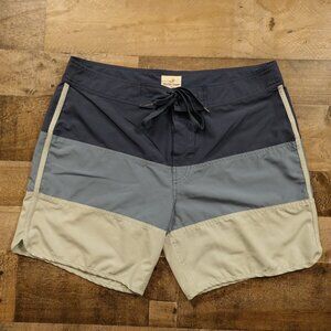 Marine Layer Board Shorts Men’s 36 Navy Blue Colorblock Swim Surf